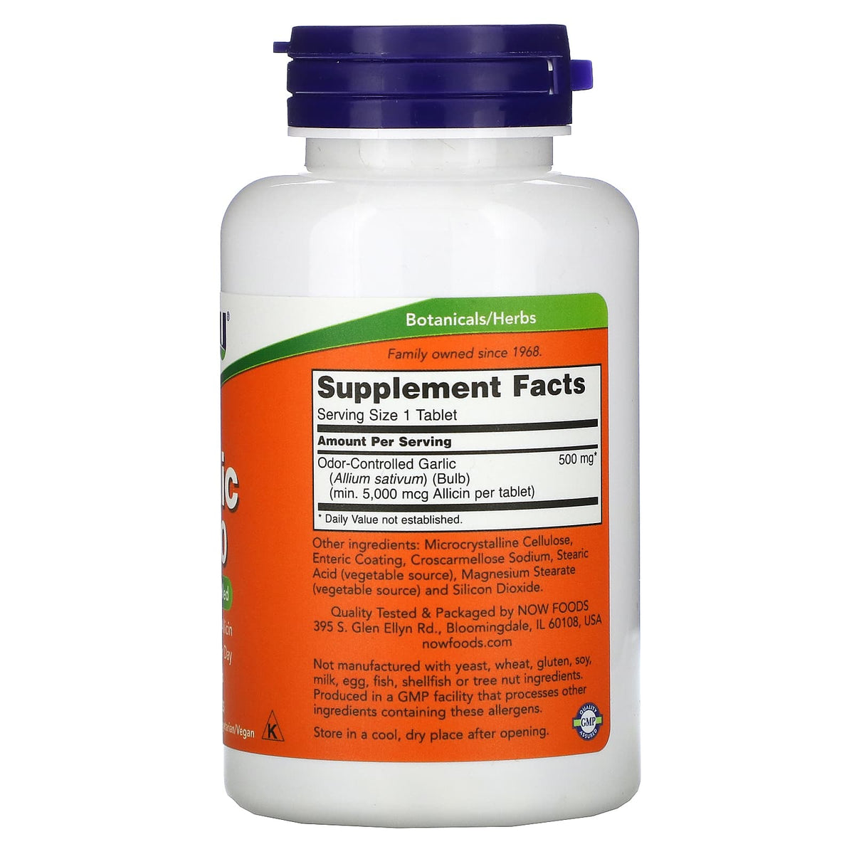 Now Foods, Garlic 5000, 90 Tablets UPC 733739018144 | Hilife Vitamins