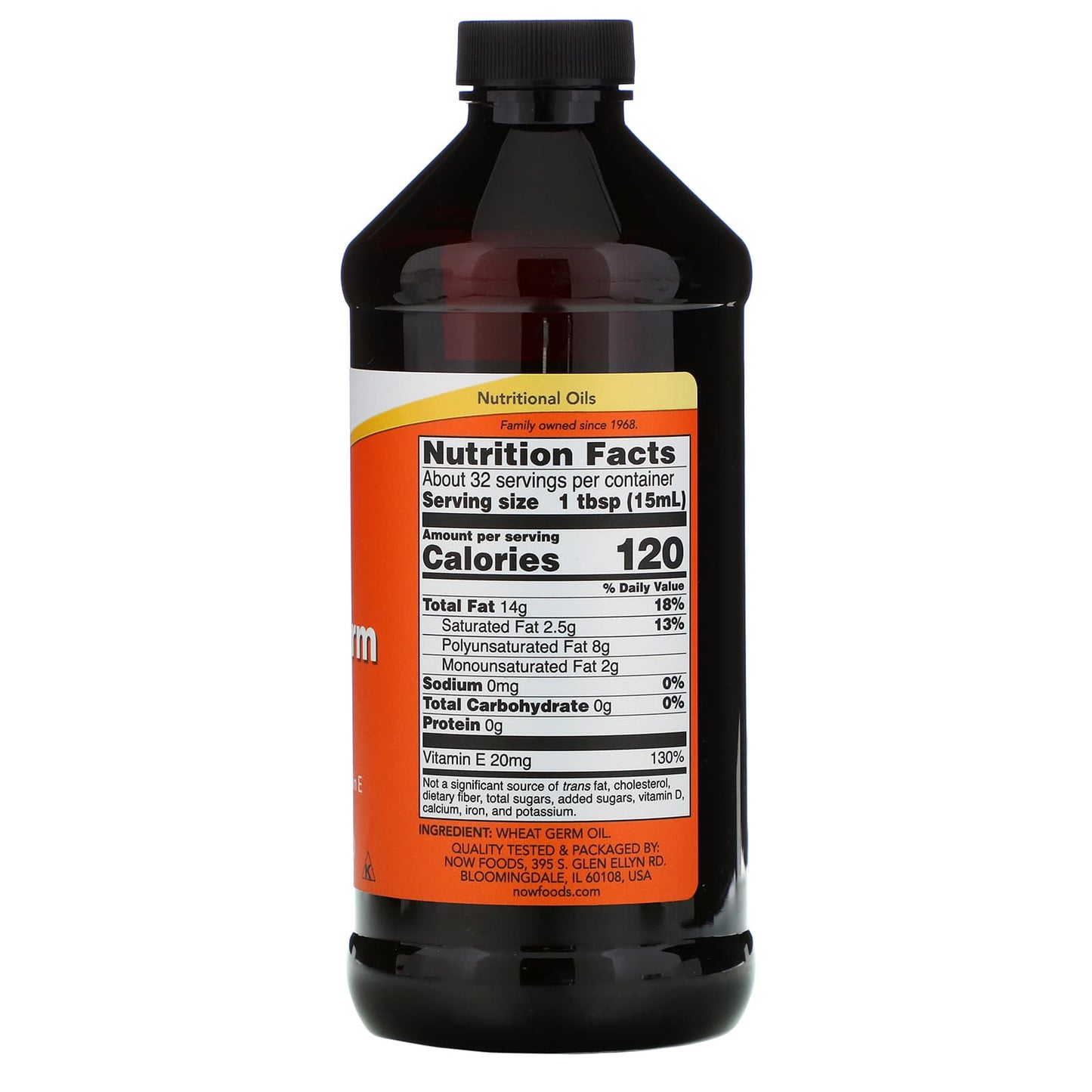Now Foods, Wheat Germ Oil, 16 fl oz UPC 733739018809 | HiLife Vitamins