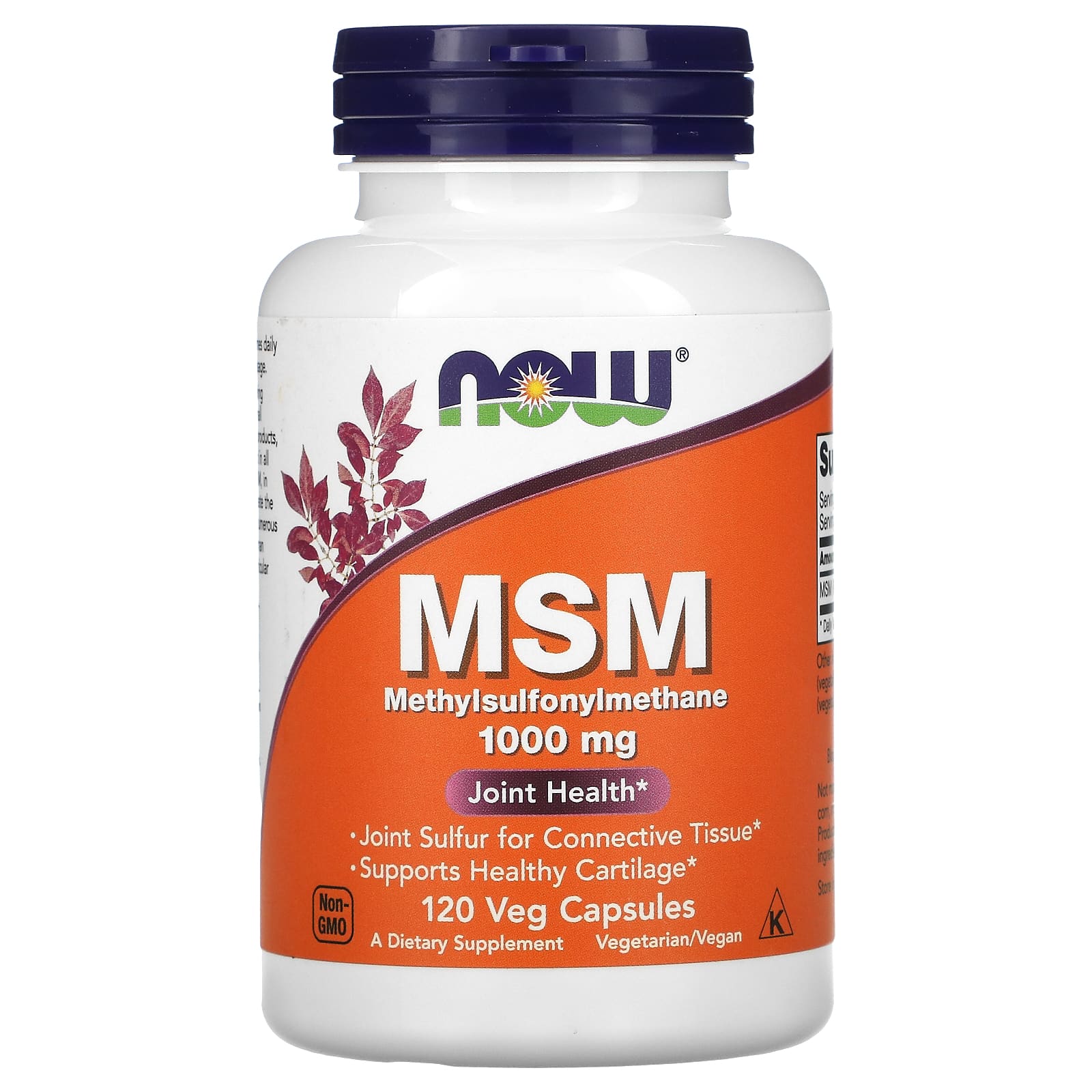 Now Foods, M.s.m 1000 mg, 120 Capsules UPC 733739021205 | HiLife Vitamins