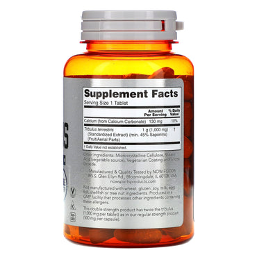 Now Foods, TRIBULUS 1000mg, 90 Tablets UPC 733739021717 | HiLife Vitamins