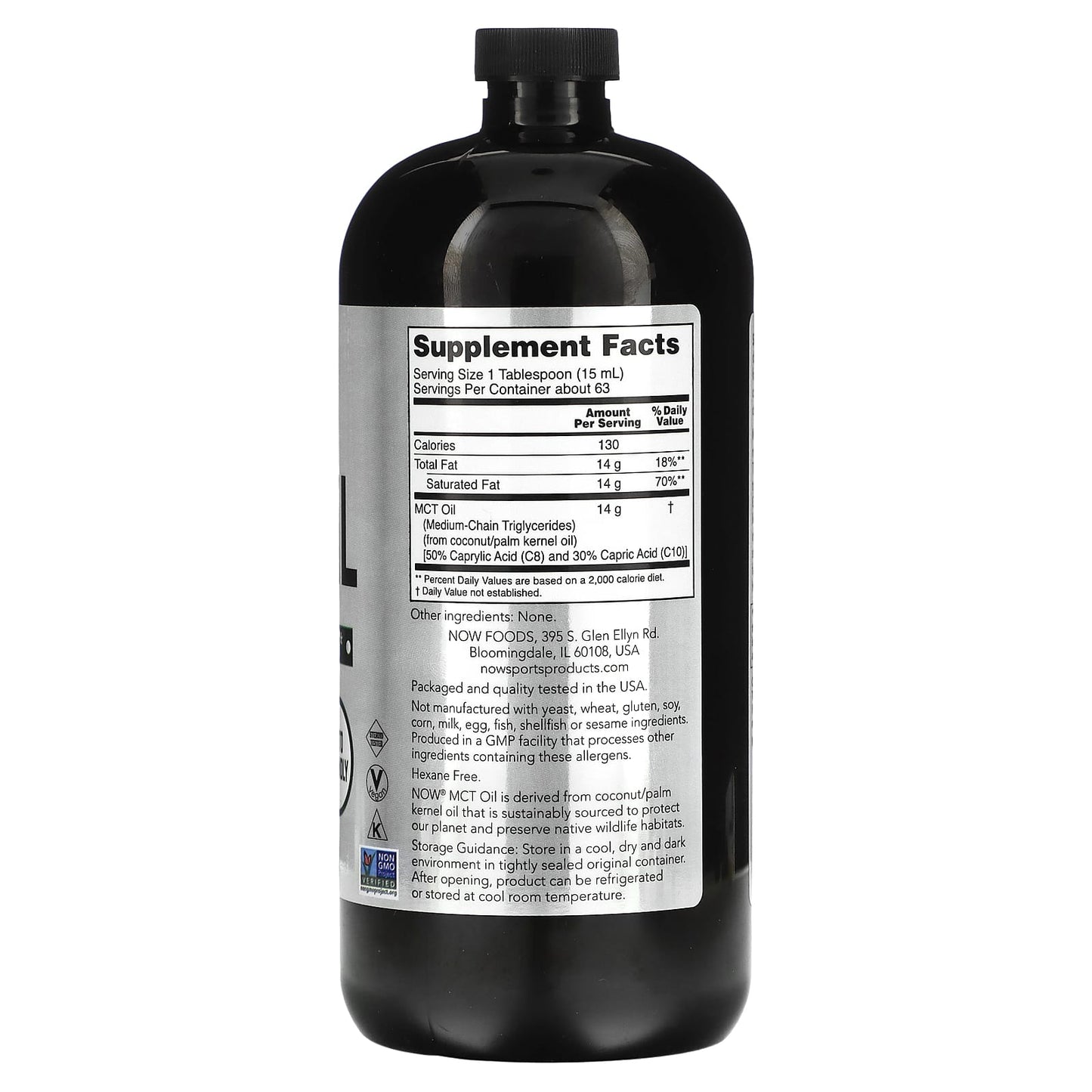 Now Foods, Sports, MCT Oil, 32 Fl OZ UPC 733739021991 | HiLife Vitamins