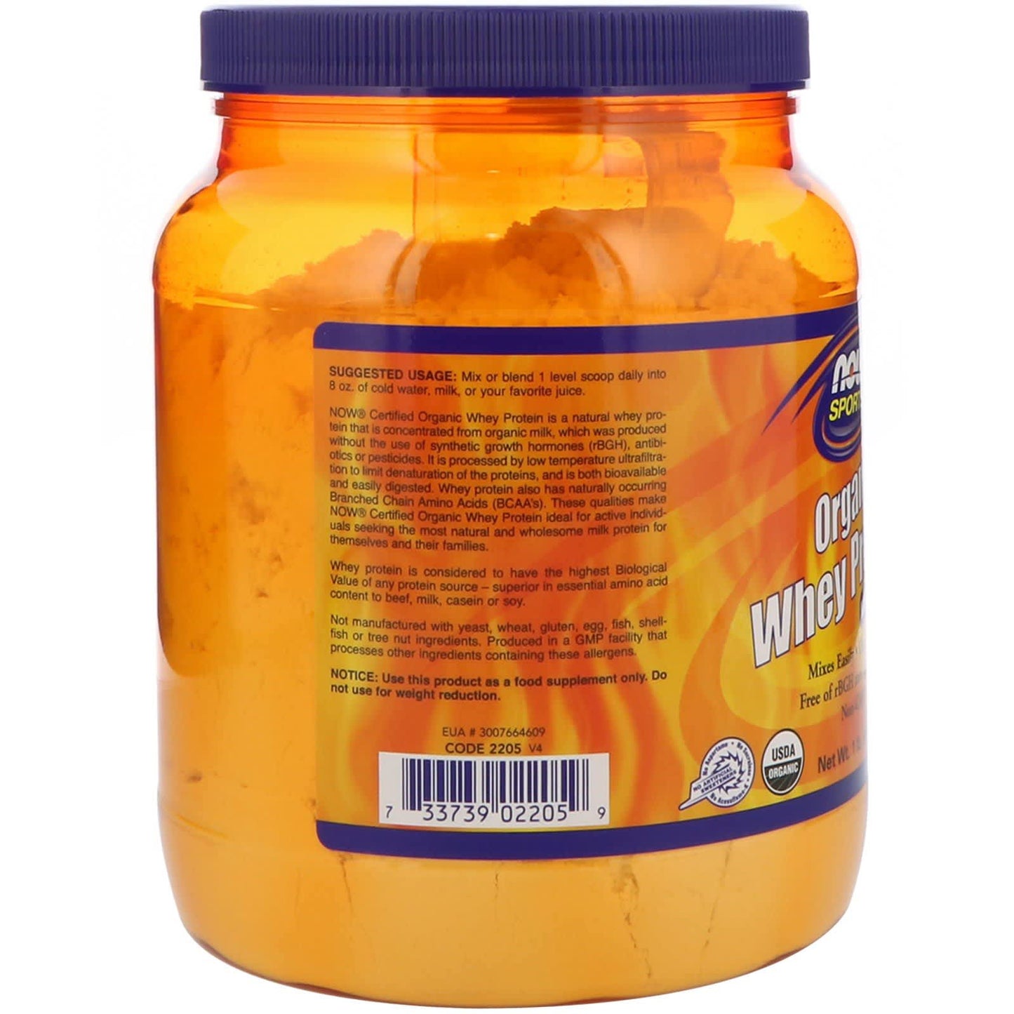 Now Foods, Organic Whey Protein Concentrate, 1 Powder UPC 733739022059 | HiLife Vitamins