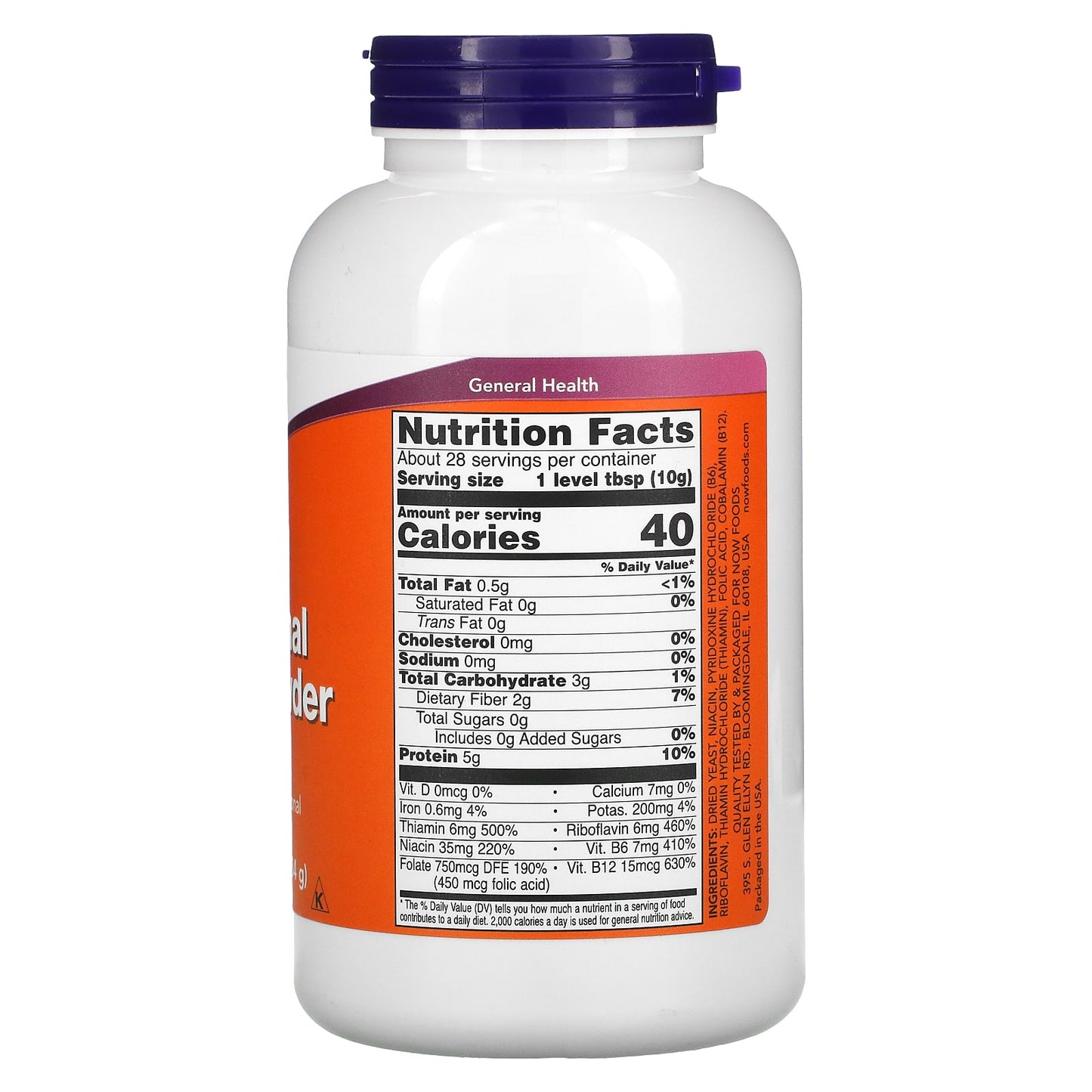 Now Foods, Nutritional Yeast, 10 OZ Powder UPC 733739024602 | HiLife Vitamins