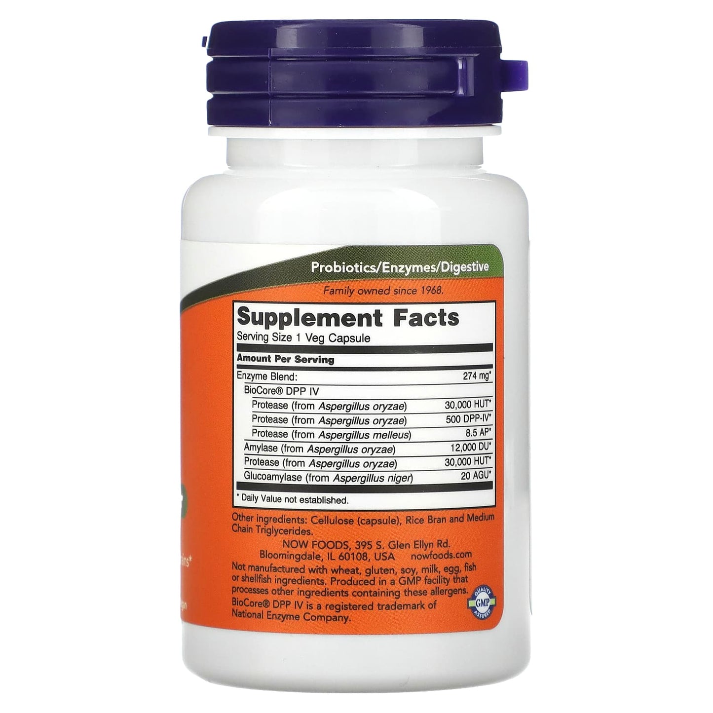 Now Foods, Gluten Digest, 60 Veg Capsules UPC 733739029591 | HiLife Vitamins