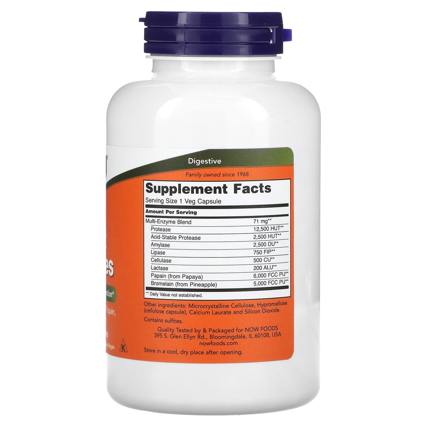 Now Foods, Plant Enzymes, 240 Veg Capsules UPC 733739029676 | HiLife Vitamins