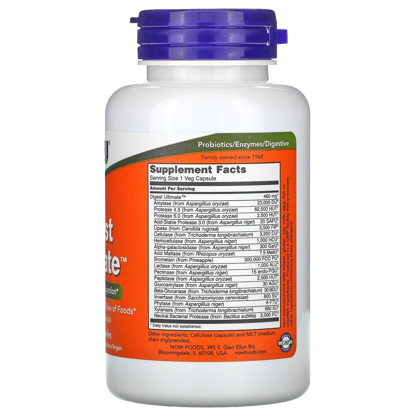 Now Foods, Digest Ultimate, 120 Veg Capsules UPC 733739029683 | HiLife Vitamins