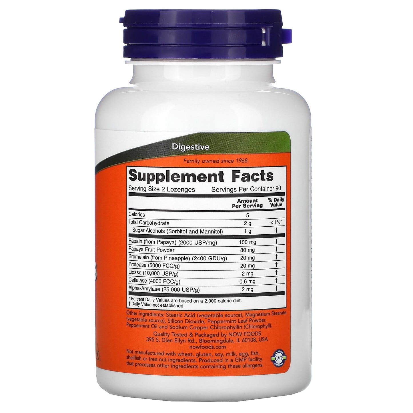 Now Foods, Papaya Enzyme Chewable, 180 Tablets UPC 733739029706 | HiLife Vitamins