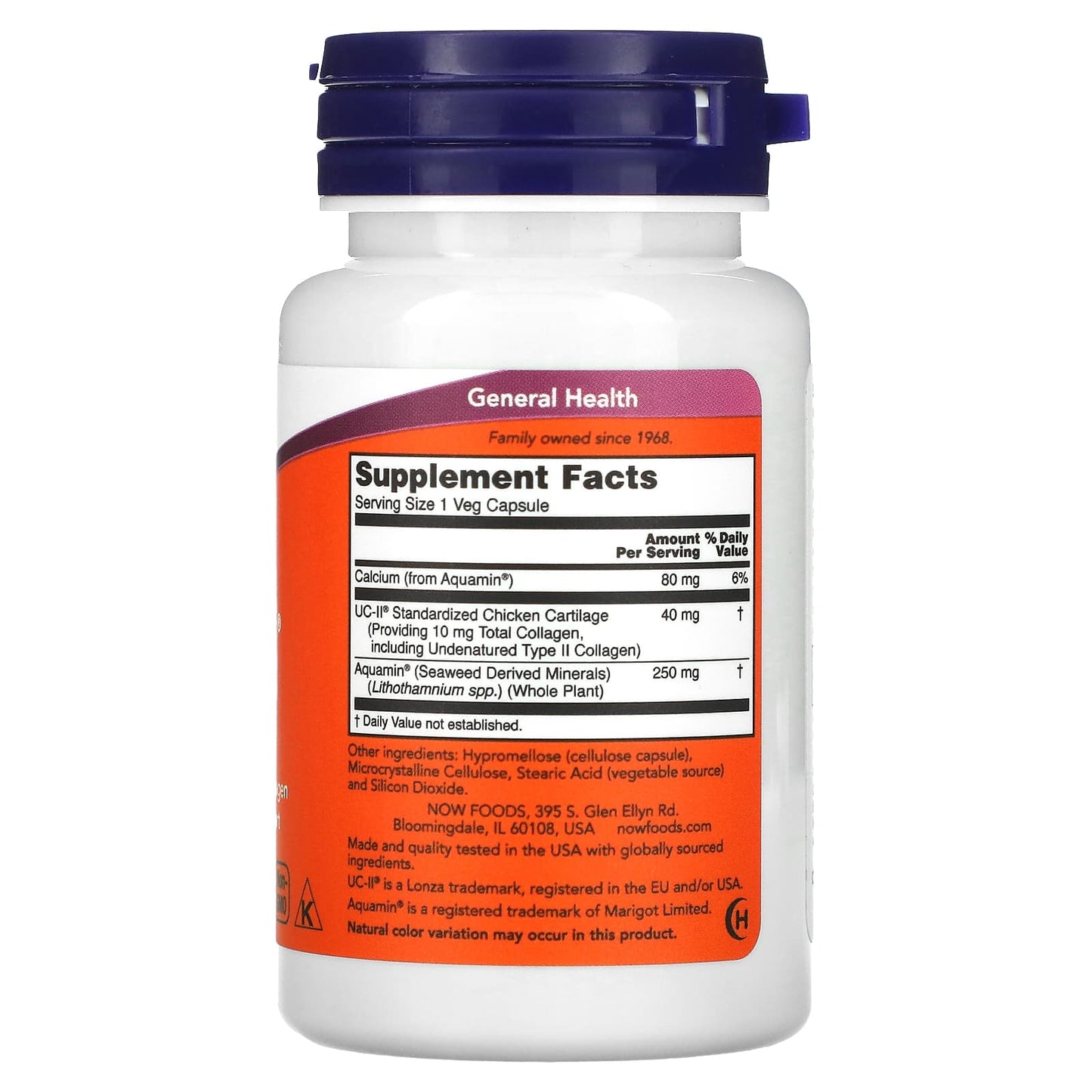 Now Foods, Uc-Ii Undenat. Type Ii Collagen 40 mg, 60 Veg Capsules UPC 733739031341 | HiLife Vitamins