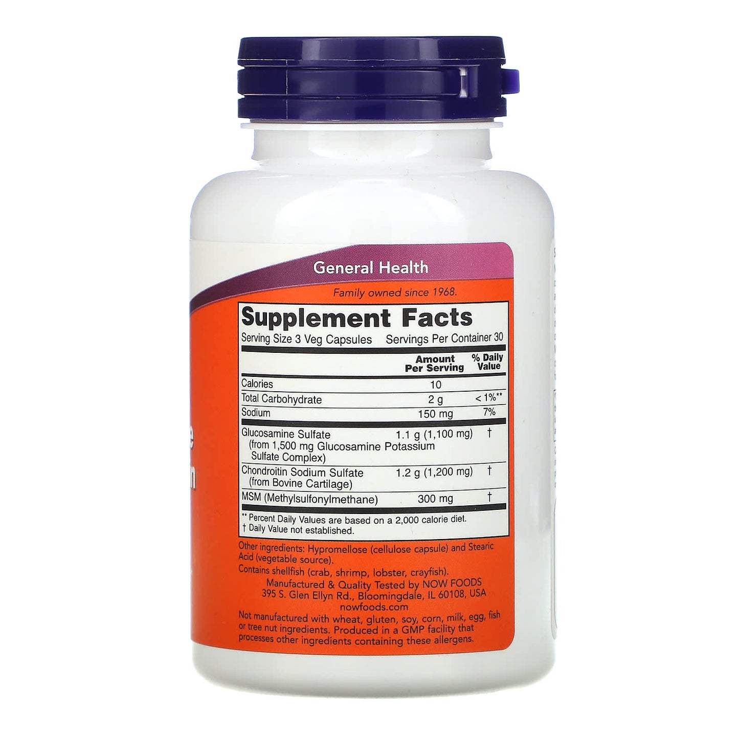 Now Foods, Glucos 500 Chond 400 Msm, 90 Capsules UPC 733739031709 | HiLife Vitamins