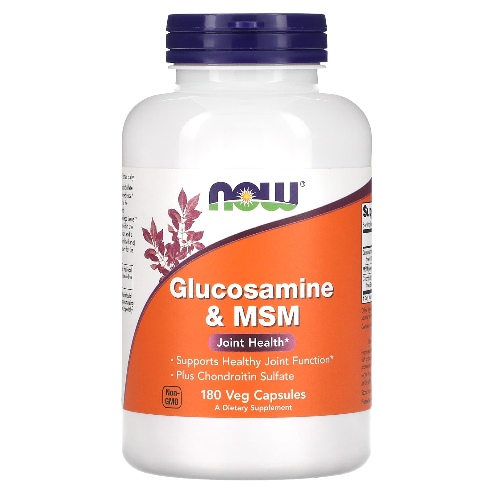 Now Foods, Glucosamine & MSM, 180 Veg Capsules UPC 733739032799 | HiLife Vitamins
