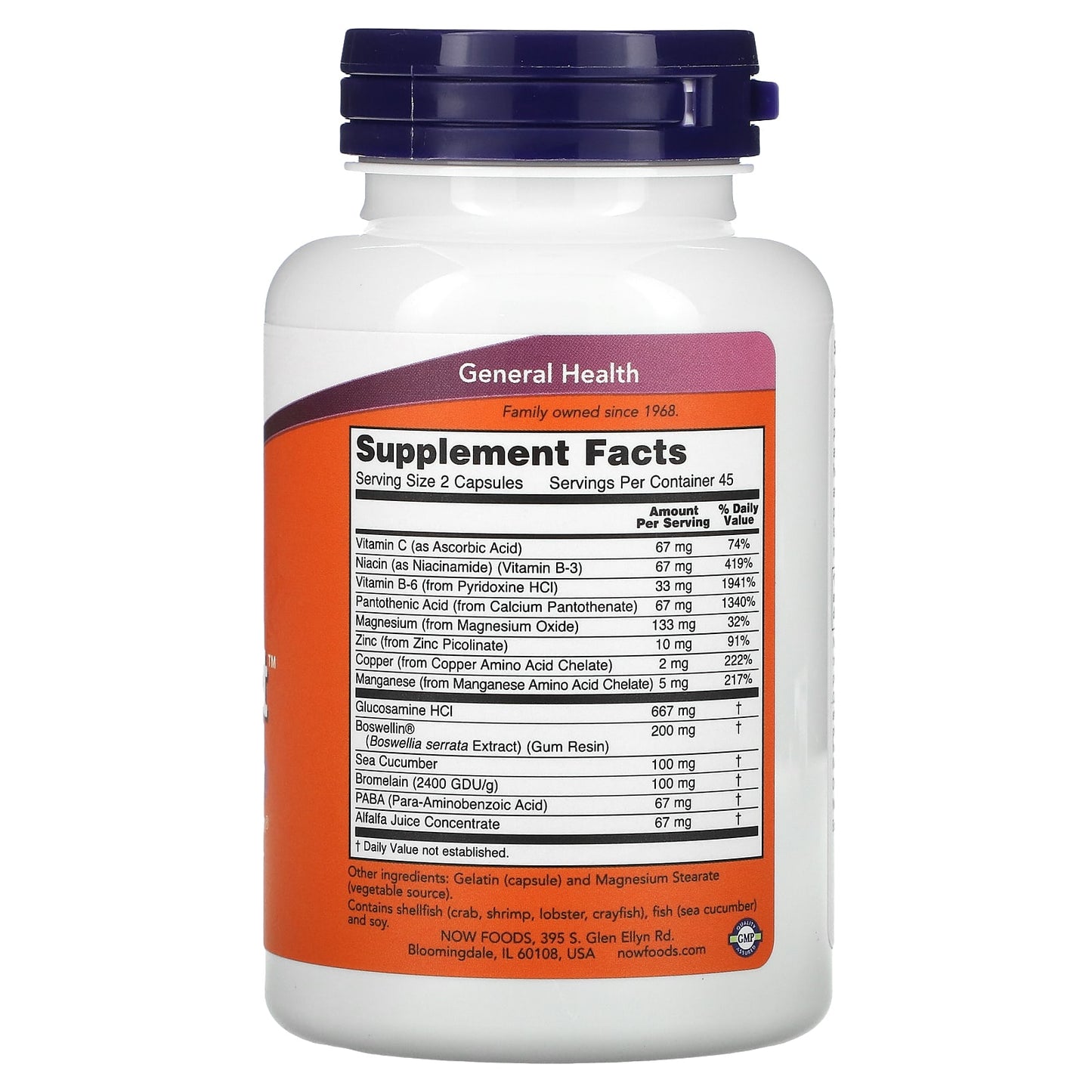 Now Foods, Joint Support, 90 Capsules UPC 733739032904 | HiLife Vitamins