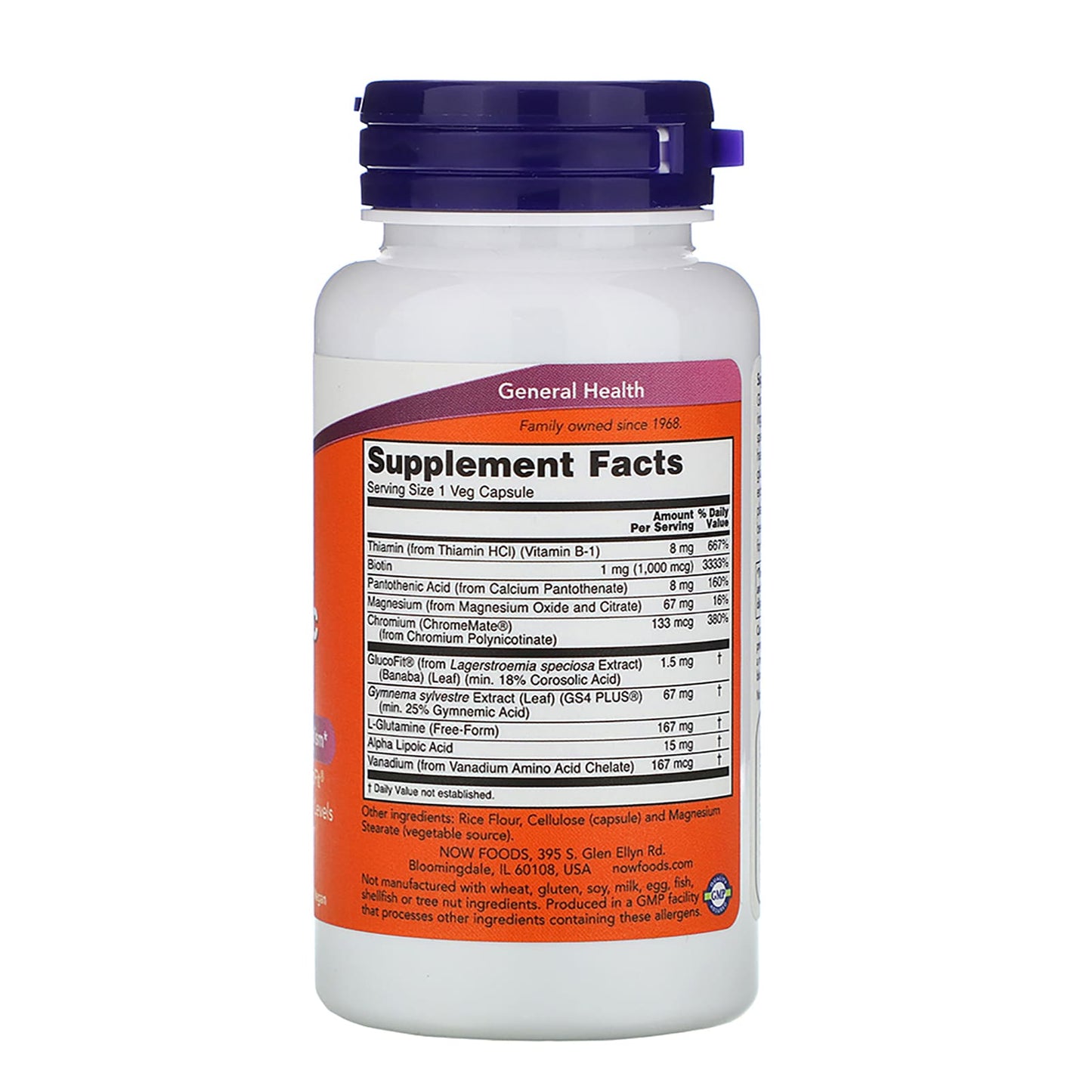 Now Foods, GLUCOSE METABOLISM SUPPORT, 90 Capsules UPC 733739033185 | HiLife Vitamins