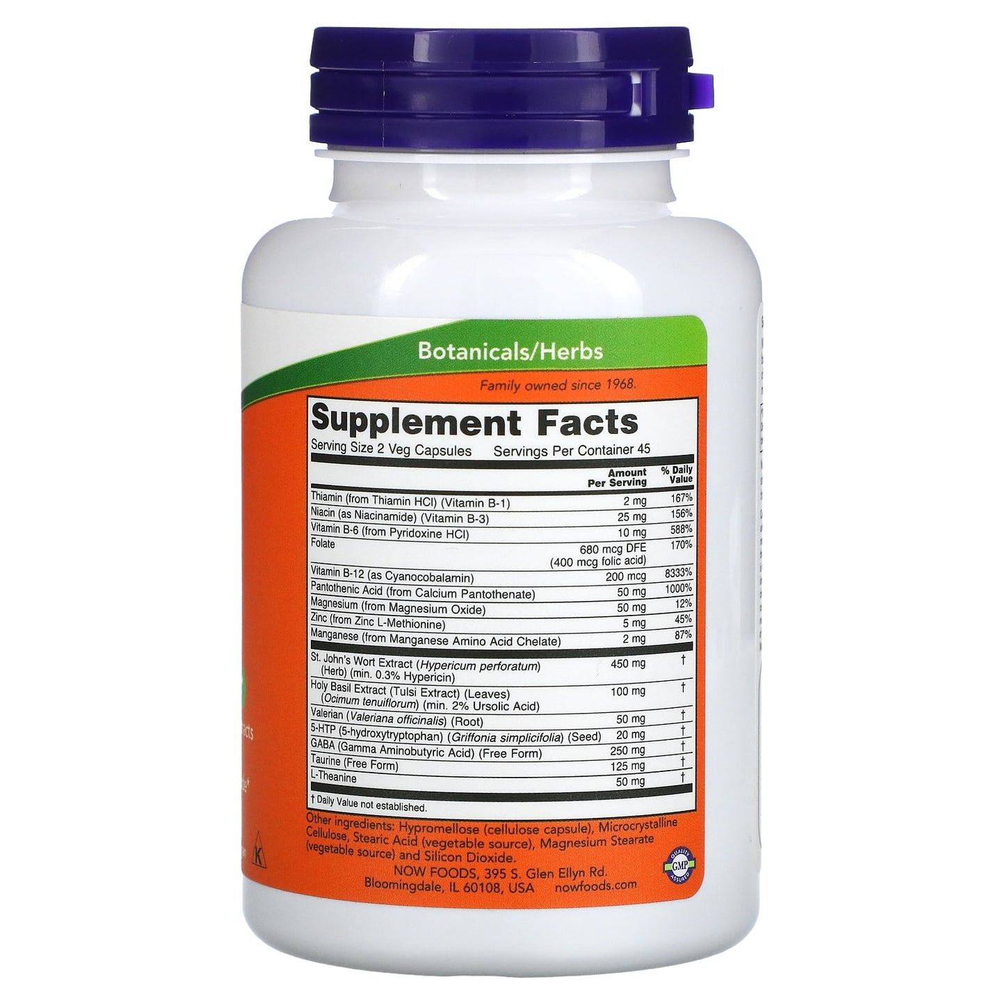 Now Foods, Mood Support W/ St. John’s Wort 90, 90 Vegetarian Capsules UPC 733739033512 | HiLife Vitamins