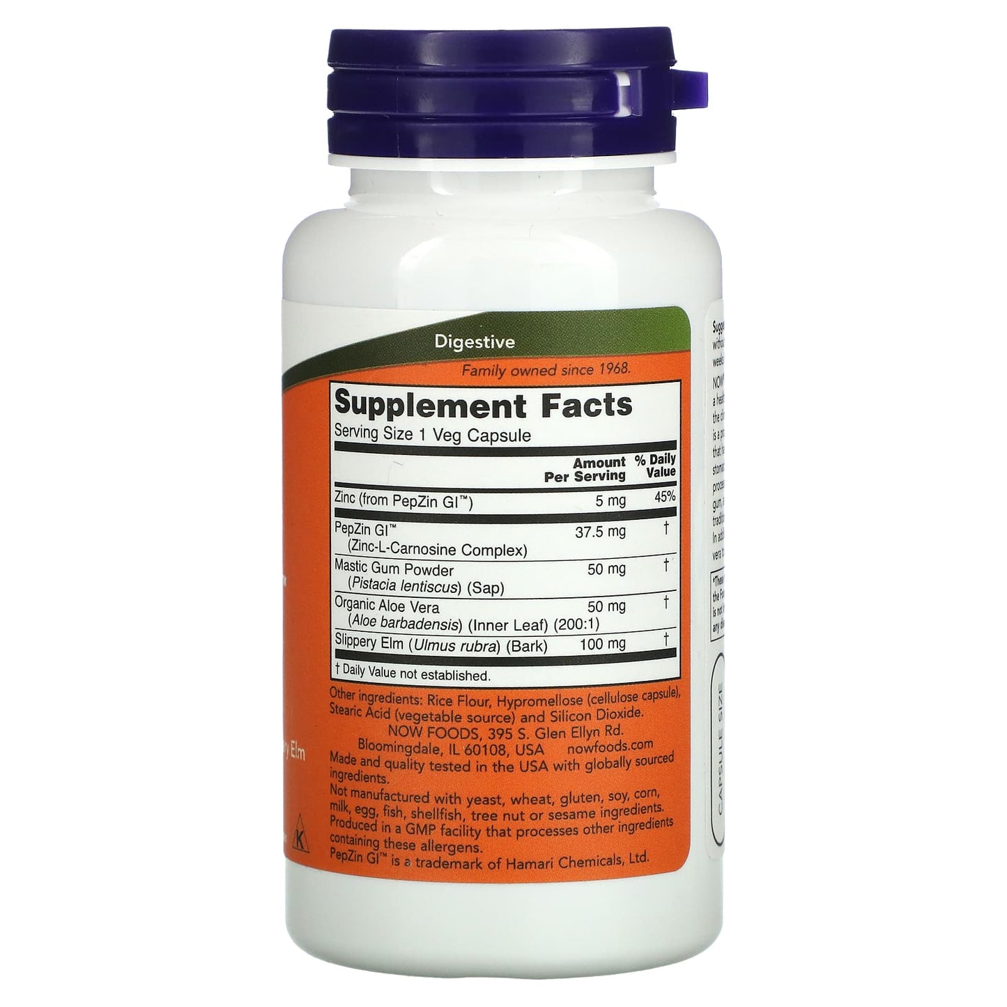 Now Foods, Gastro Comfort with PepZin GI, 60 Veg Capsules UPC 733739035202 | HiLife Vitamins