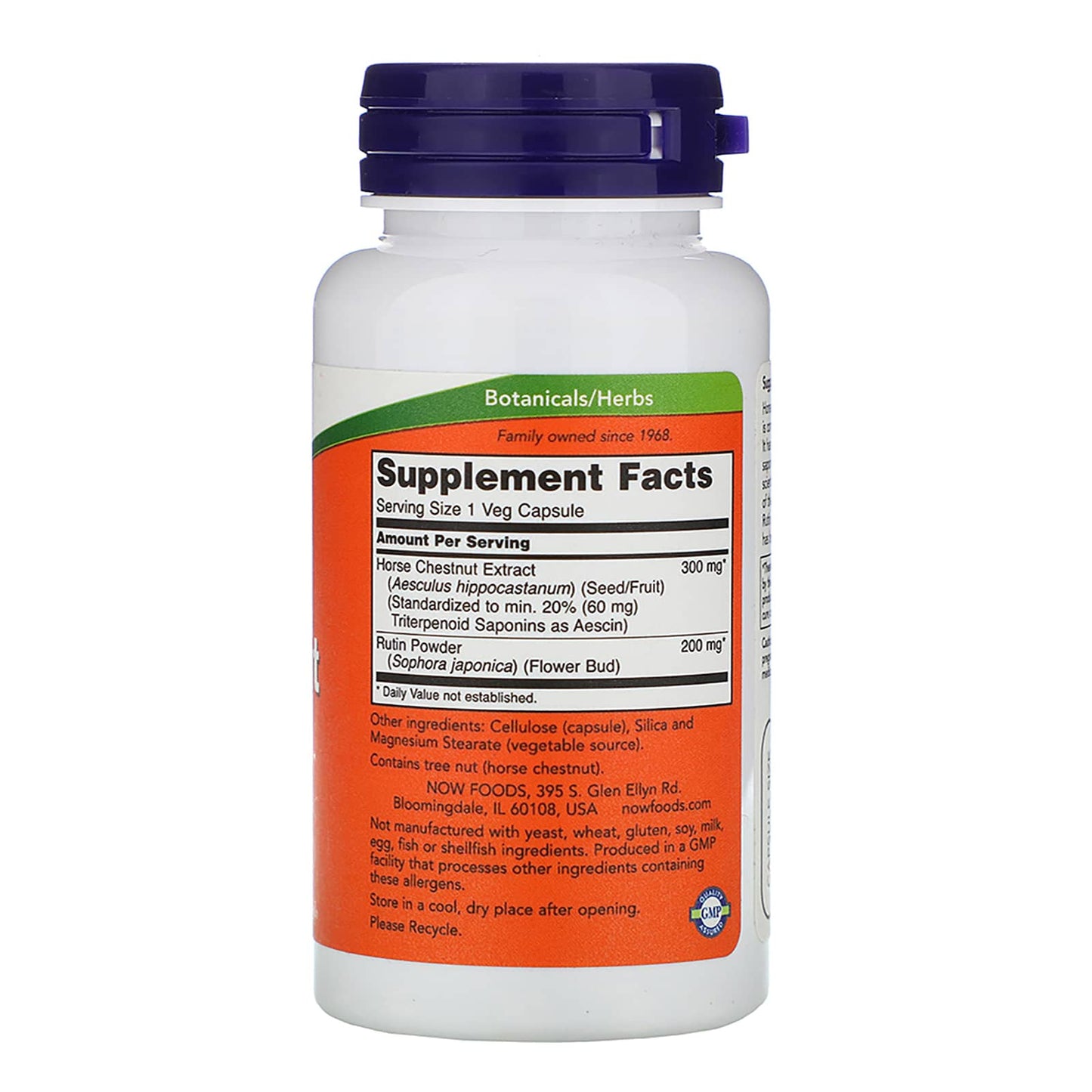 Now Foods, HORSE CHESTNUT EXT 300mg, 90 Capsules UPC 733739047137 | HiLife Vitamins