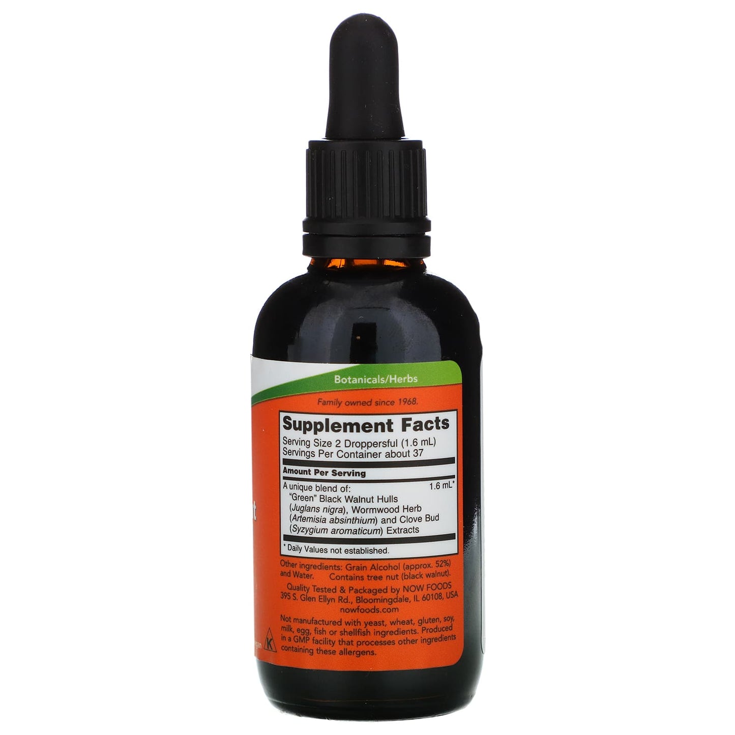 Now Foods, Fresh Green Blk Wlnut Ext, 2 OZ OZ UPC 733739049827 | HiLife Vitamins