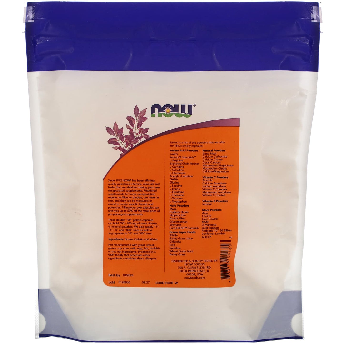 Now Foods, GEL '00', 750 Capsules UPC 733739051318 | HiLife Vitamins