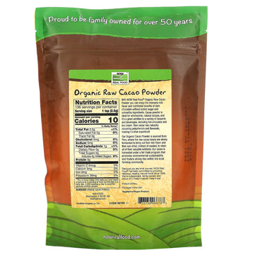 Now Foods, Cacao Organic, 12 OZ Powder UPC 733739066787 | HiLife Vitamins