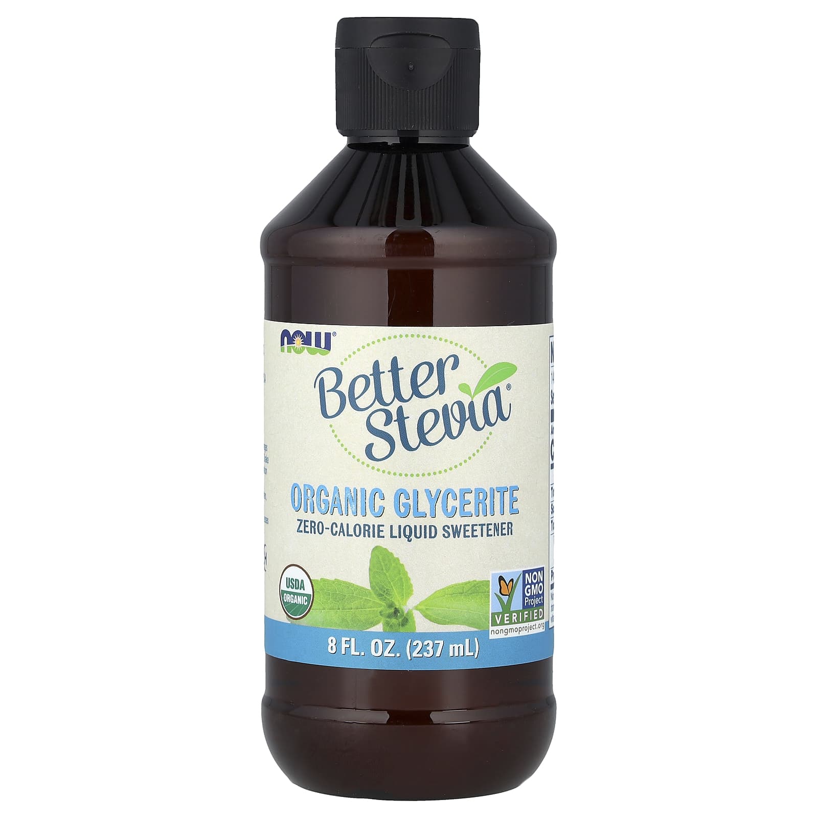 Now Foods, Better Stevia®, Zero-Calorie Liquid Sweetener, Organic Glycerite, 8 fl oz (237 ml) UPC 733739069535