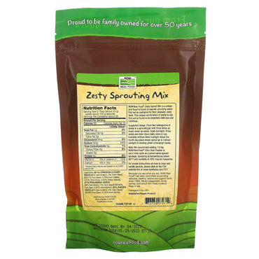 Now Foods, SPROUT MIX ZESTY, 1 Powder UPC 733739072719 | HiLife Vitamins