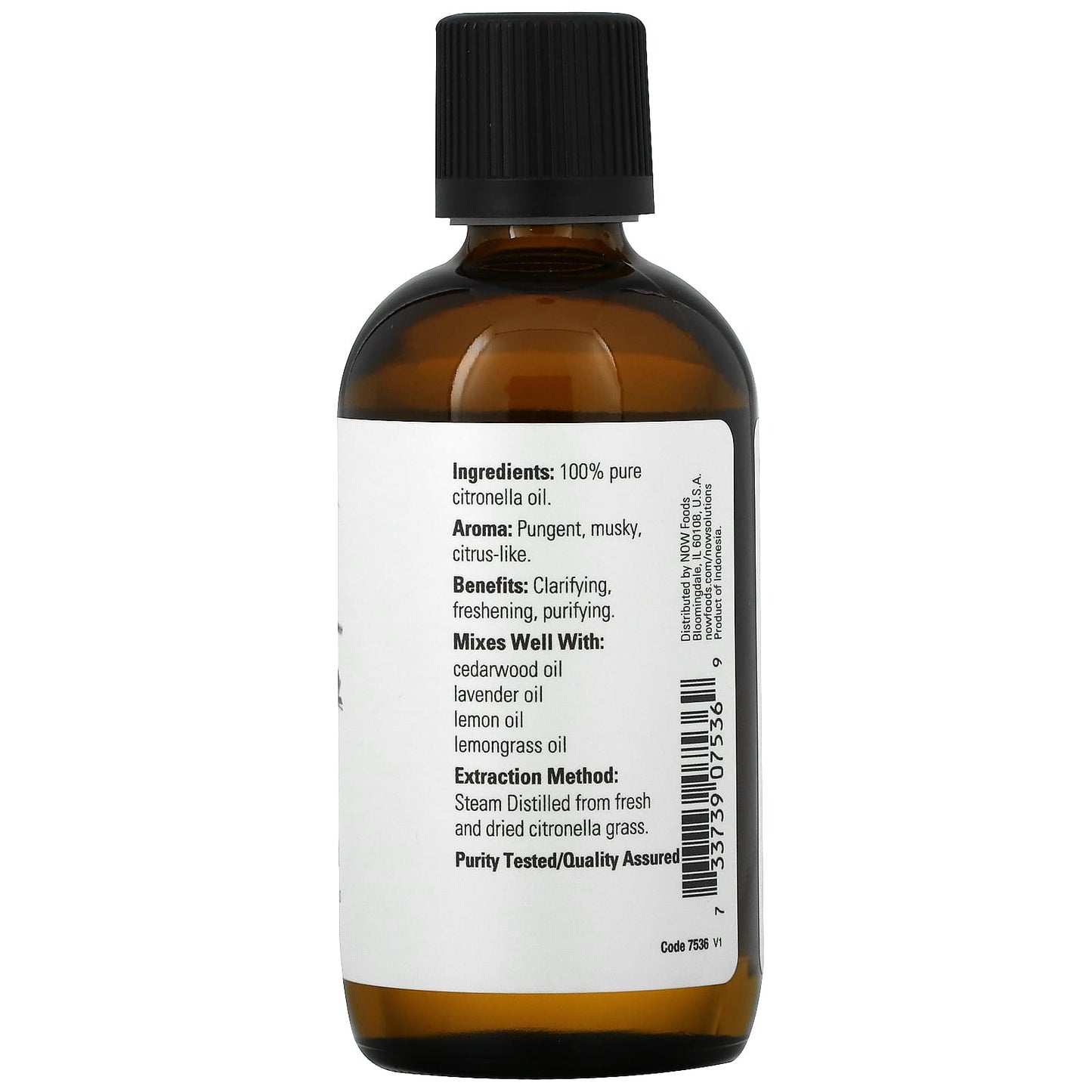 Now Foods, Citronella Oil, 4 OZ oil UPC 733739075369 | HiLife Vitamins