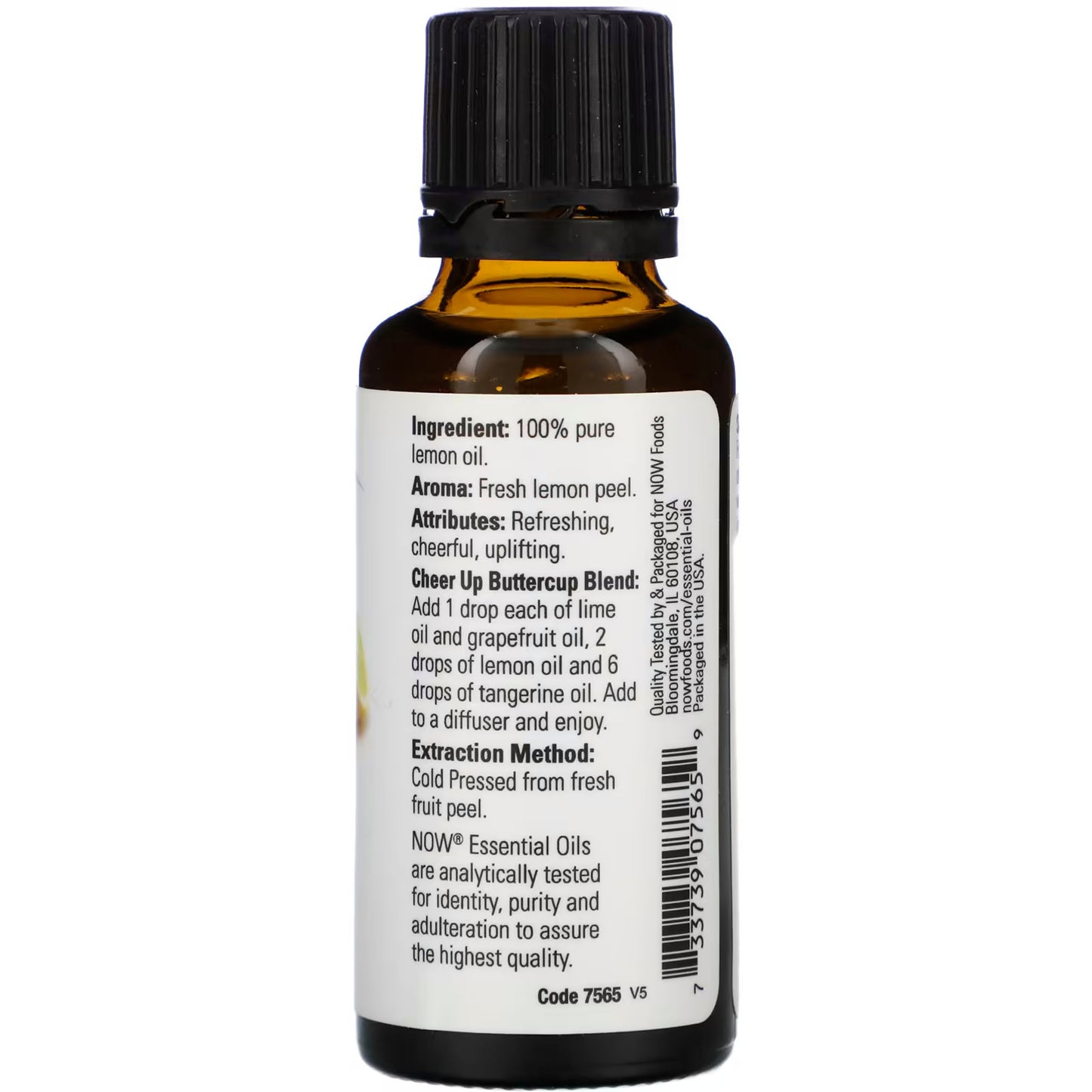 Now Foods, Essential Oils, Lemon, 1 fl oz (30 ml) UPC 733739075659 | HiLife Vitamins