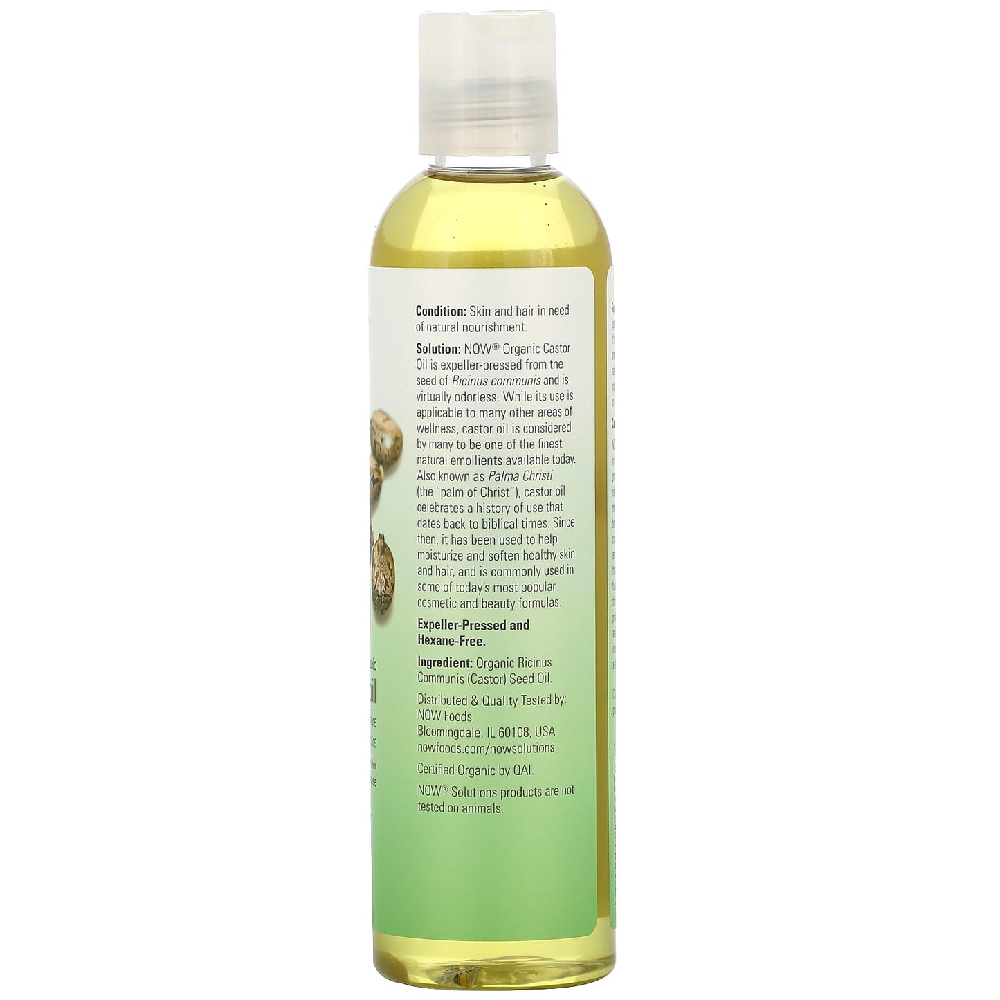 Now Foods, ORGANIC CASTOR OIL, 8 Oz UPC 733739076571 | HiLife Vitamins