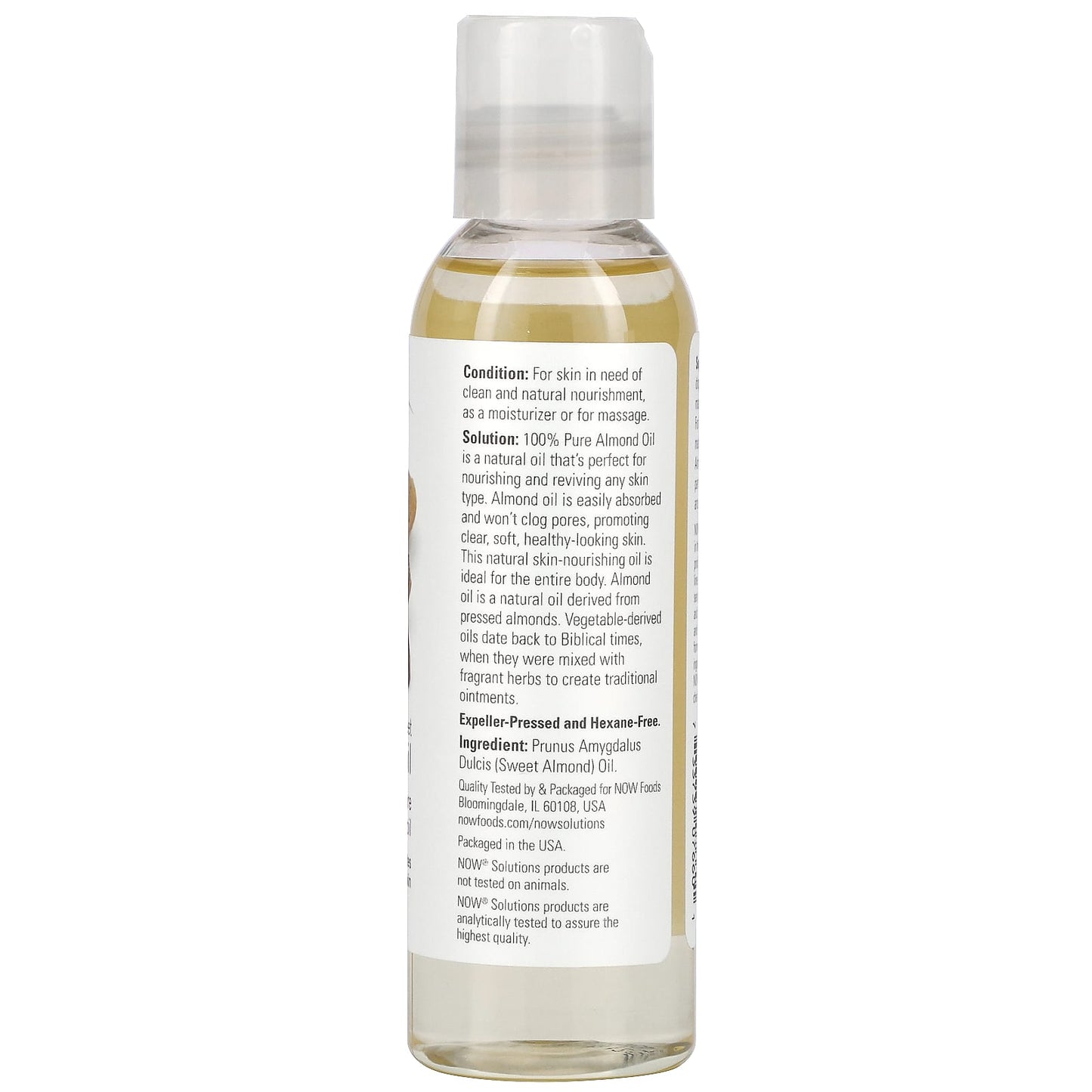 Now Foods, Almond Oil Sweet, 4 OZ oil UPC 733739076601 | HiLife Vitamins