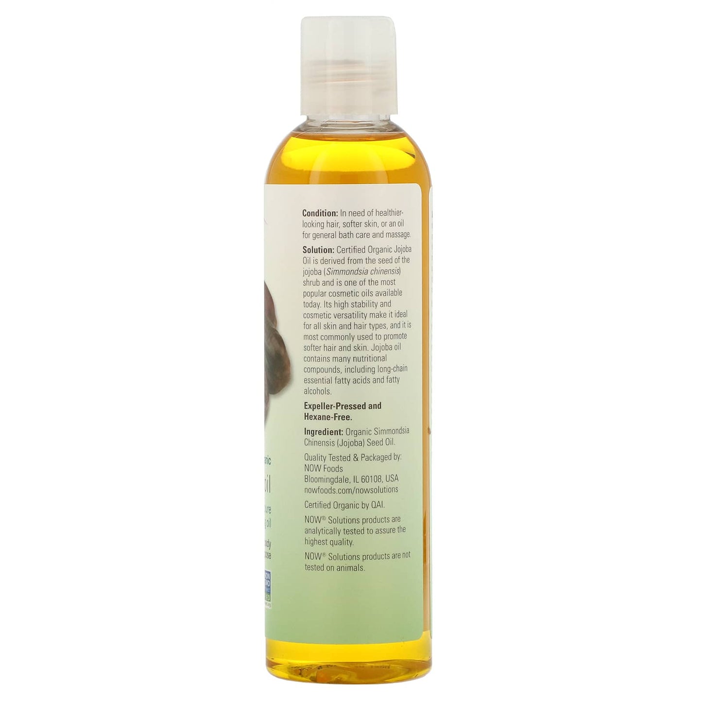 Now Foods, Organic Jojoba Oil, 8 OZ oil UPC 733739077141 | HiLife Vitamins