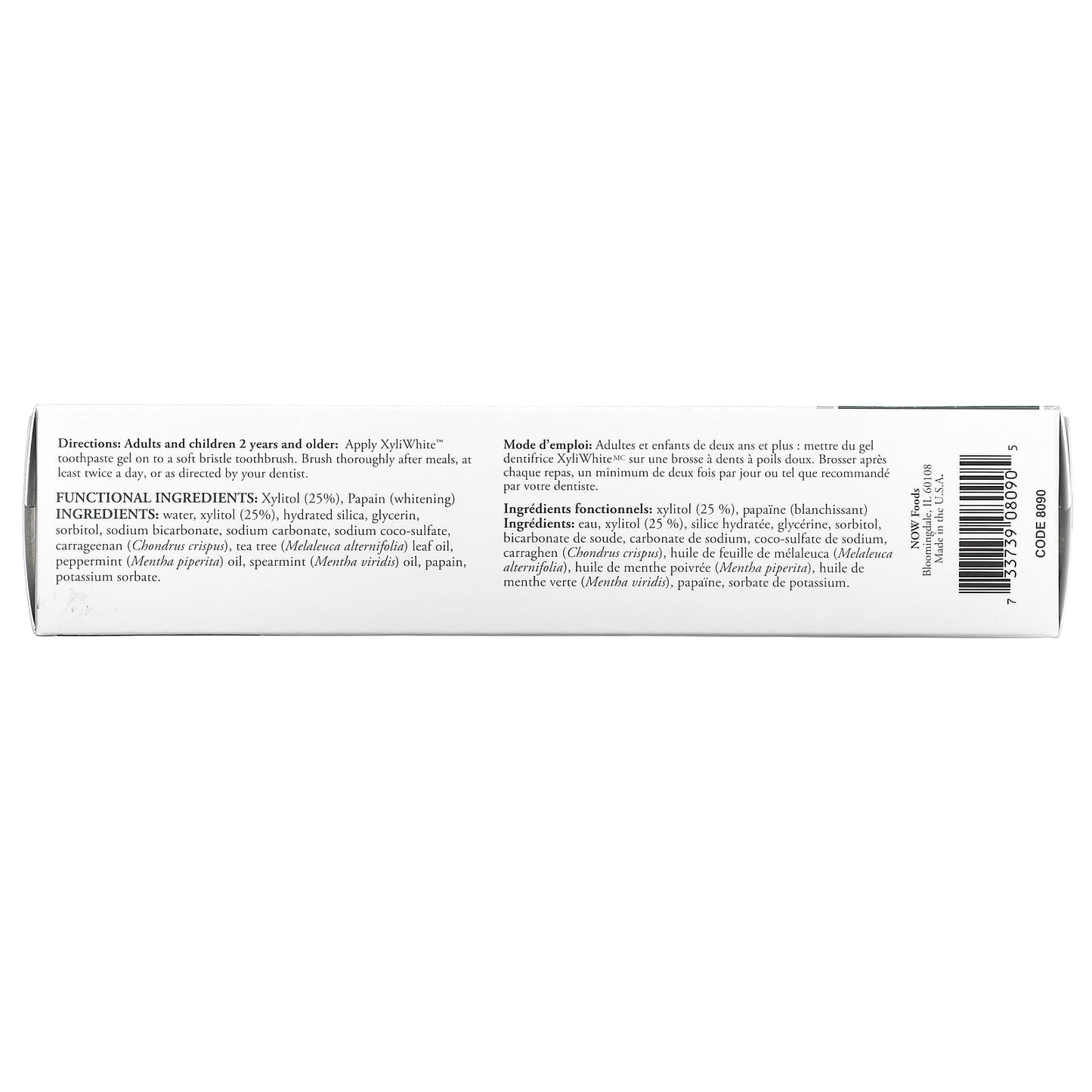 Now Foods, Xyliwhite Toothpaste Gel, 6.4 OZ OZ UPC 733739080905 | HiLife Vitamins
