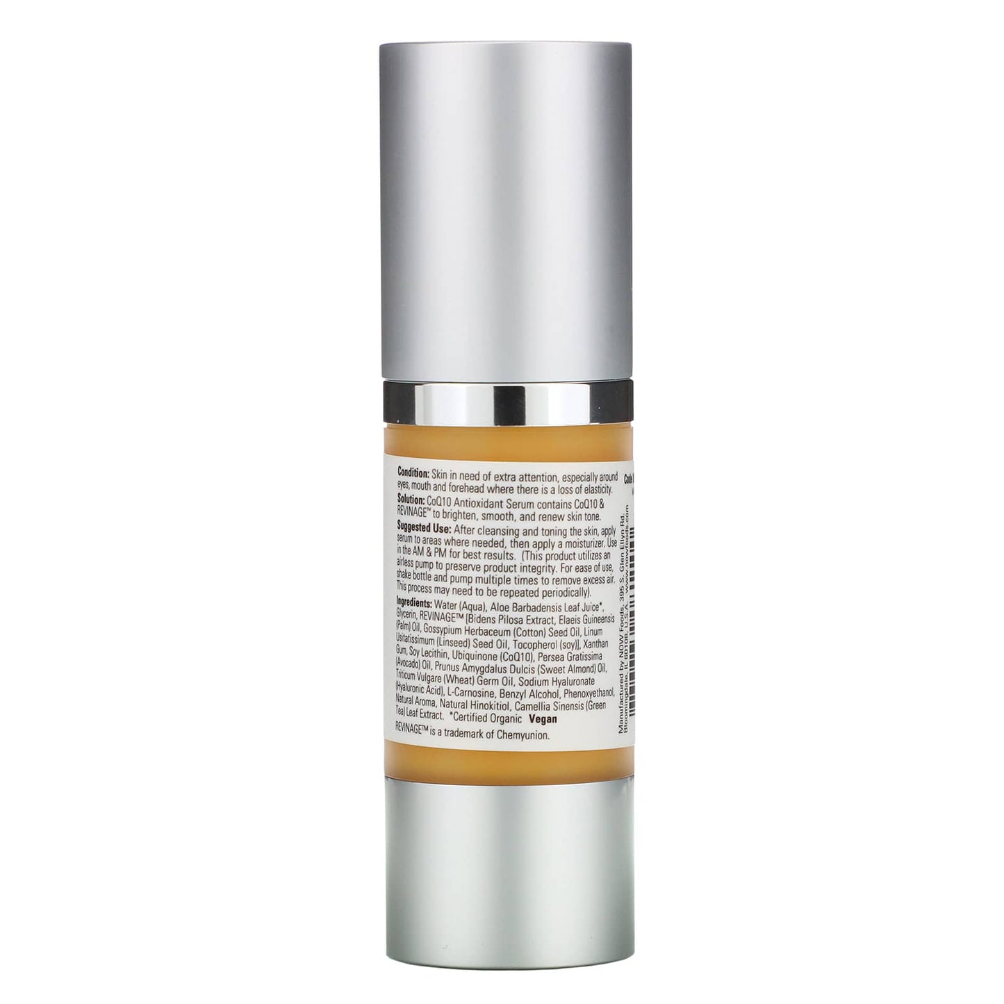 Now Foods, Coq10 Age-Defying Serum, FL OZ OZ UPC 733739081100 | HiLife Vitamins