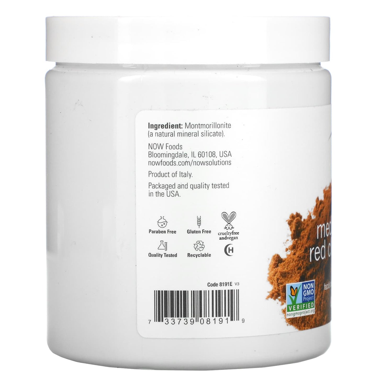 Now Foods, Moroccan Red Clay, 14 OZ Powder UPC 733739081919 | HiLife Vitamins