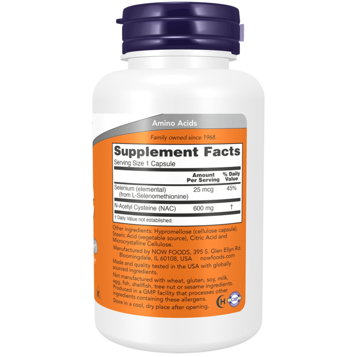 Now Foods, NAC, 600 mg, 120 Capsules UPC 733739700858 | Hilife Vitamins