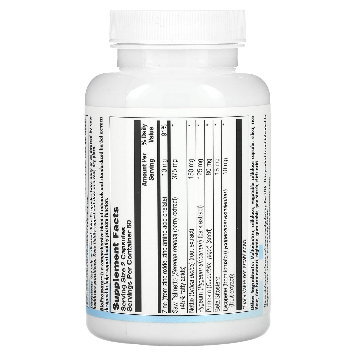 Nutra BioGenesis, BioProstate, 120 Vegatable Capsules UPC 812806102167 | HiLife Vitamins