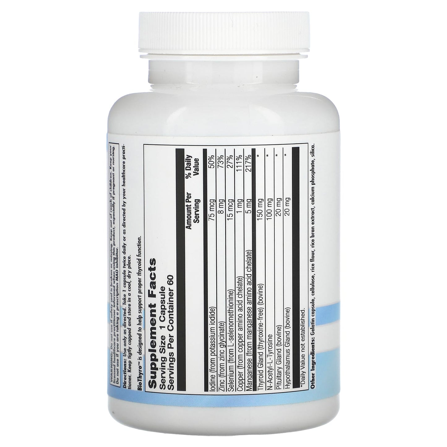 Nutra BioGenesis, BioThyro, 60 Capsules UPC 812806102174 | HiLife Vitamins
