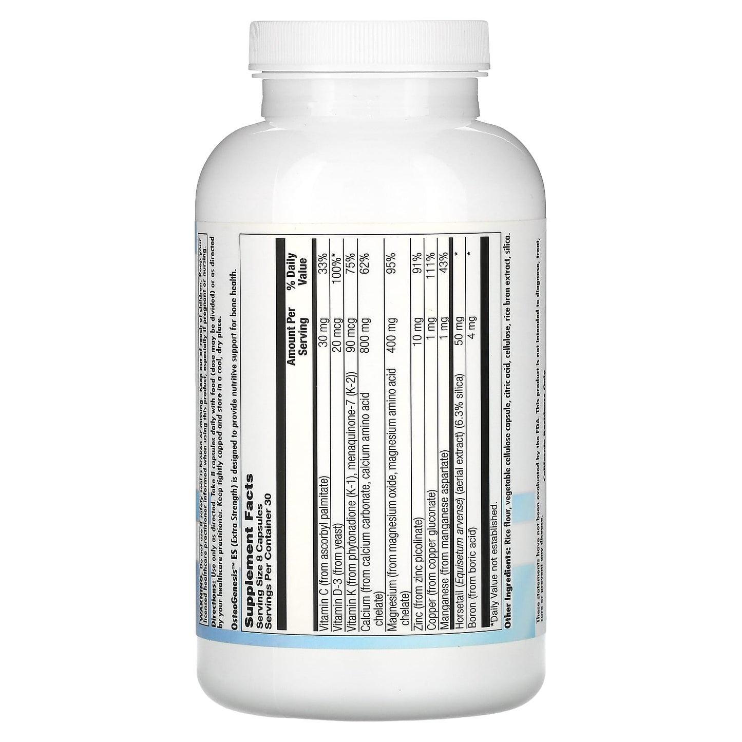 Nutra BioGenesis, OsteoGenesis ES, 240 Vegatable Capsules UPC 812806102303 | HiLife Vitamins