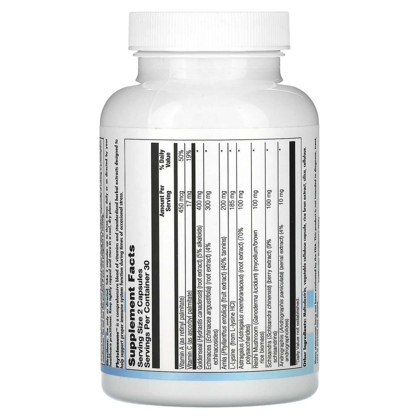 Nutra BioGenesis, Phyto Immune, 60 Vegatable Capsules UPC 812806102341 | HiLife Vitamins