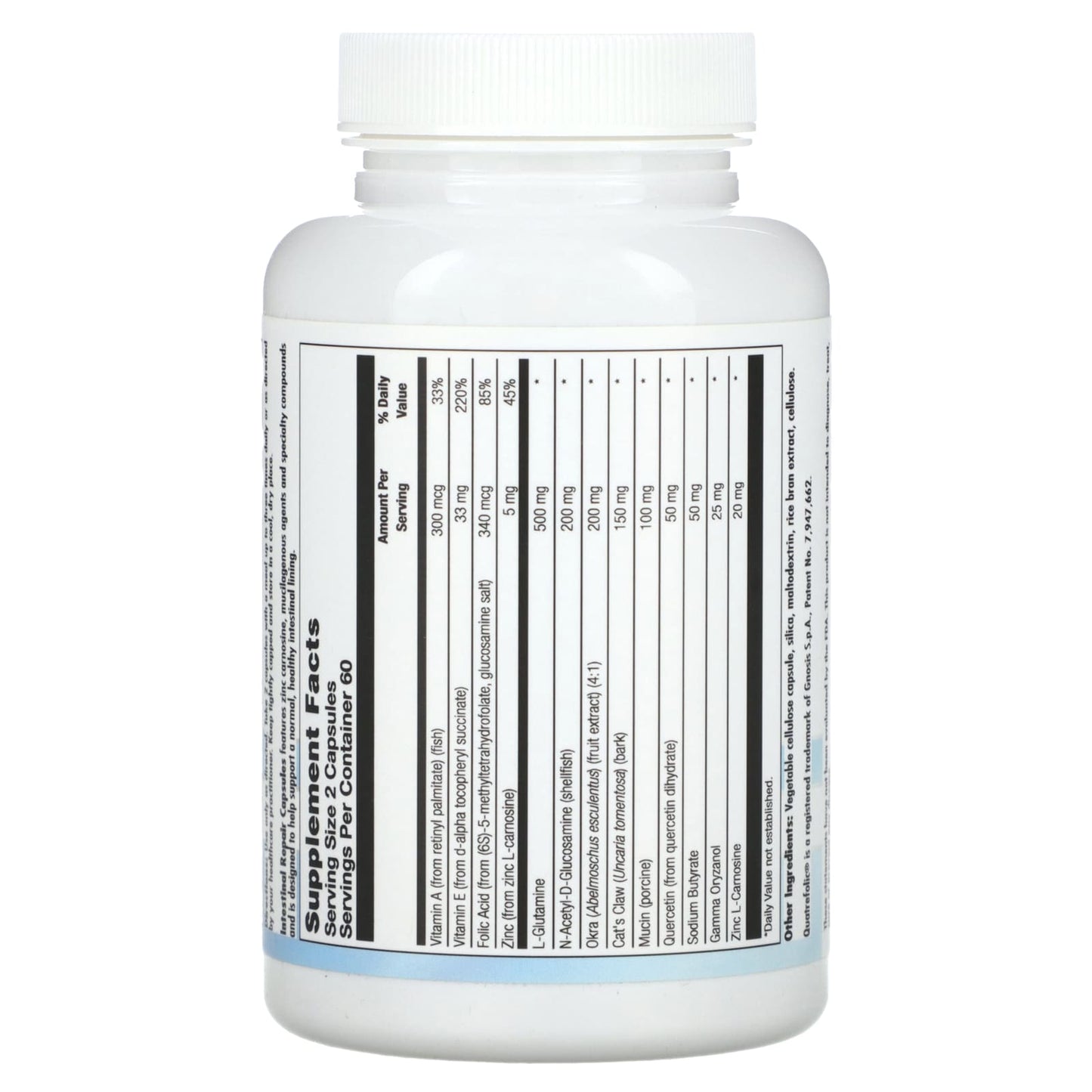 Nutra BioGenesis, Intestinal Repair Capsules, 120 Vegatable Capsules UPC 812806102501 | HiLife Vitamins