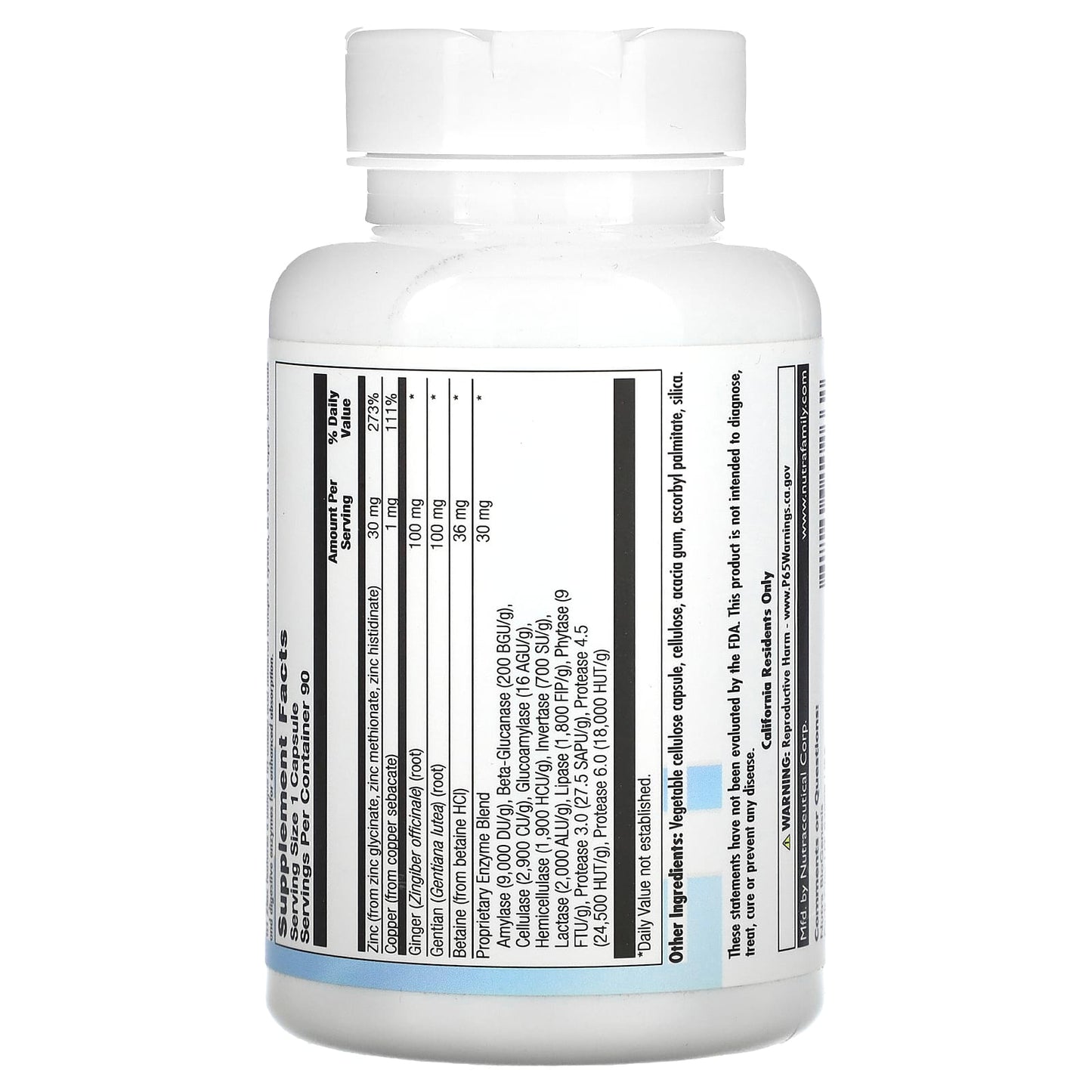 Nutra BioGenesis, Tri Zinc, 90 Vegatable Capsules UPC 812806102662 | HiLife Vitamins