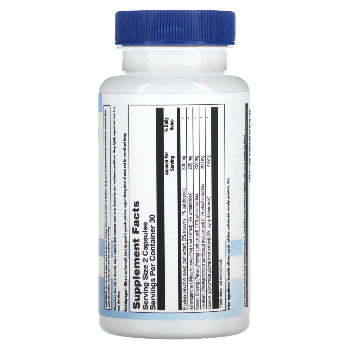 Nutra BioGenesis, BioAdaptogen Ultra, 60 Vegatable Capsules UPC 812806102945 | HiLife Vitamins