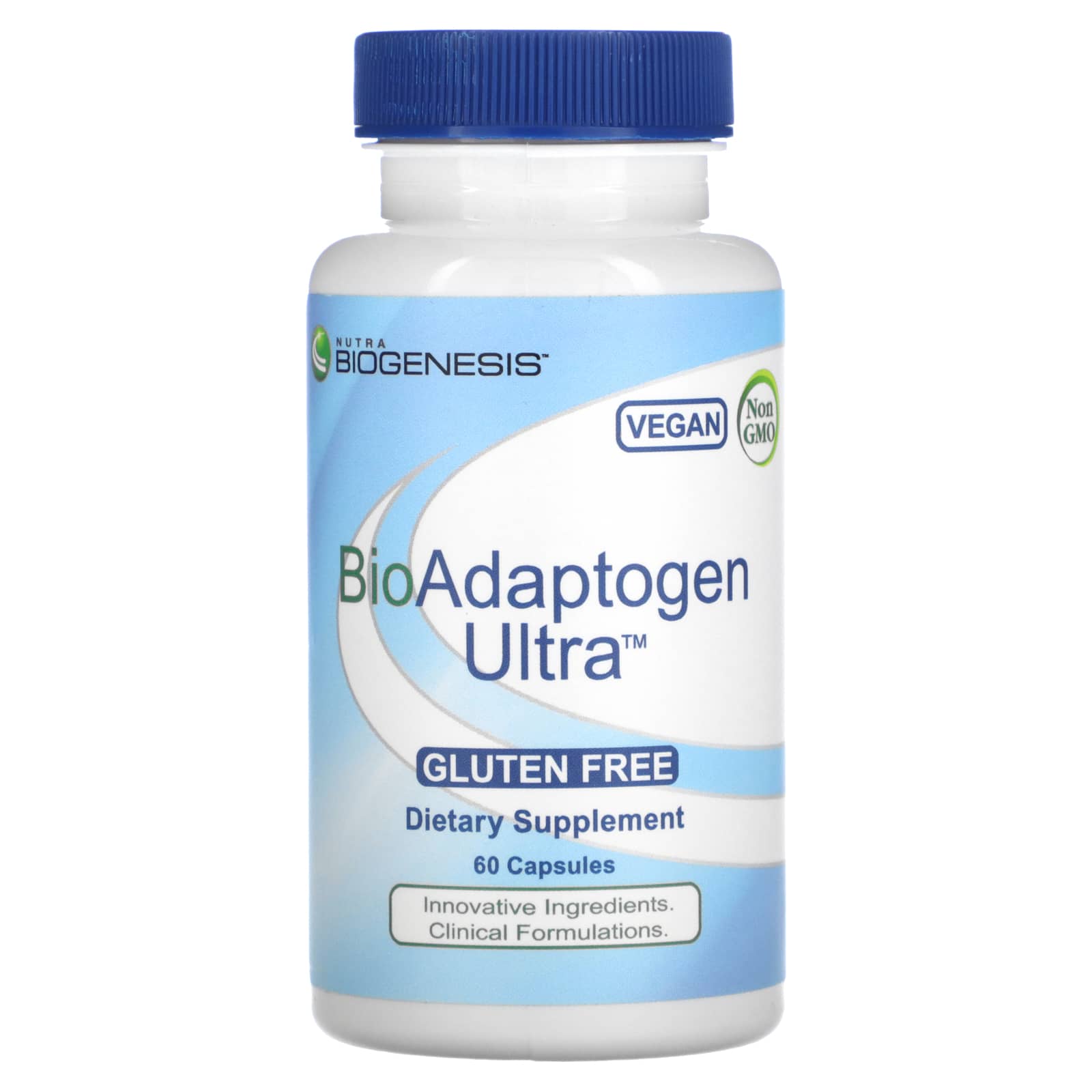 Nutra BioGenesis, BioAdaptogen Ultra, 60 Vegatable Capsules UPC 812806102945 | HiLife Vitamins