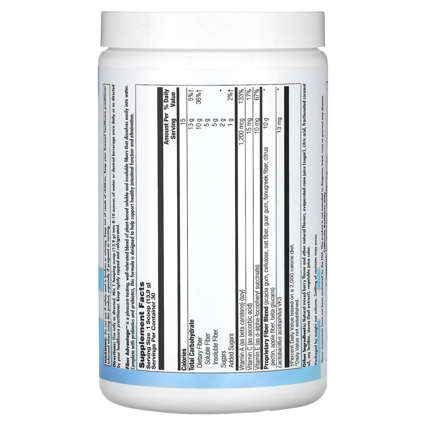 Nutra BioGenesis, Fiber Advantage, 14.67 Gms UPC 812806546961 | HiLife Vitamins