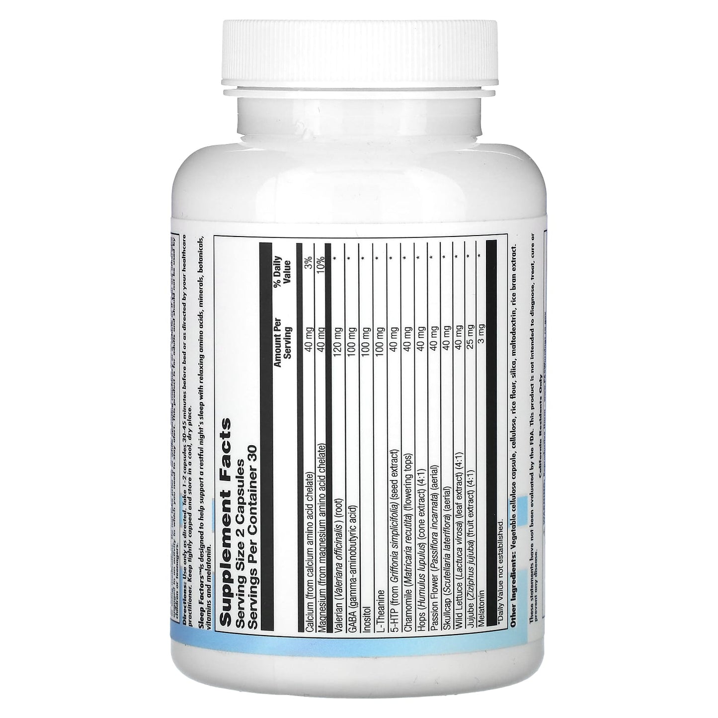 Nutra BioGenesis, Sleep Factors, 60 Vegetarian Capsules UPC 812806576531 | HiLife Vitamins