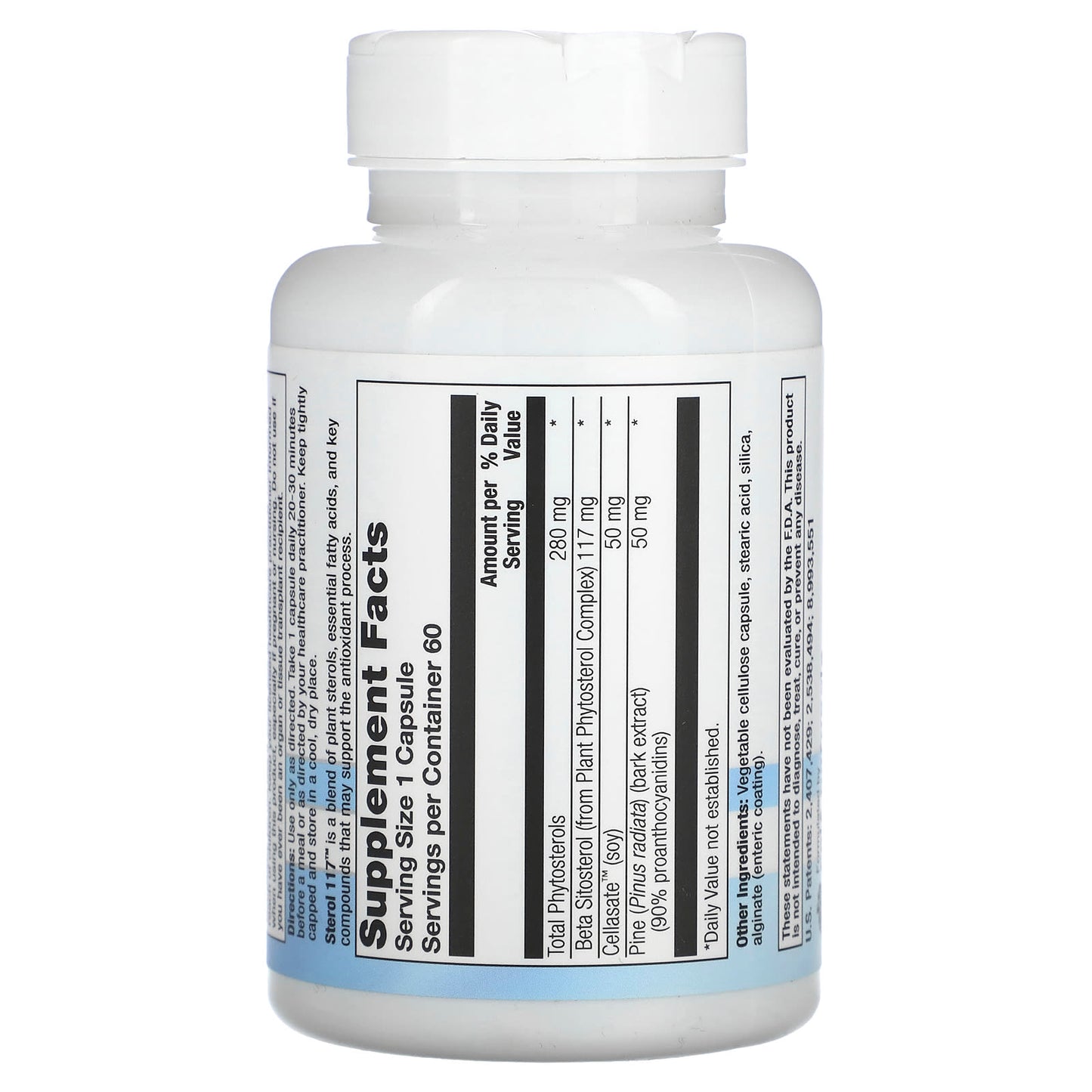 Nutra BioGenesis, Sterol 117, 60 Vegatable Capsules UPC 812806823635 | HiLife Vitamins