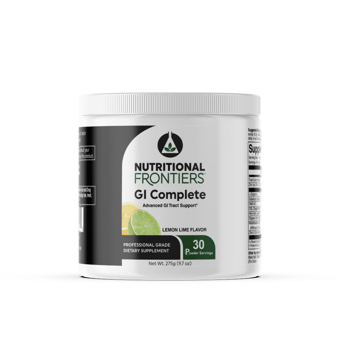 Nutritional Frontiers, GI Complete Powder, Lemon Lime Flavor, 9.7 oz (275g) UPC 815317013175 | HiLife Vitamins