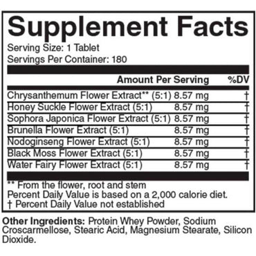 Nutritional Frontiers, Seven Flowers BP, 180 Tablets UPC 815317012321 | HiLife Vitamins