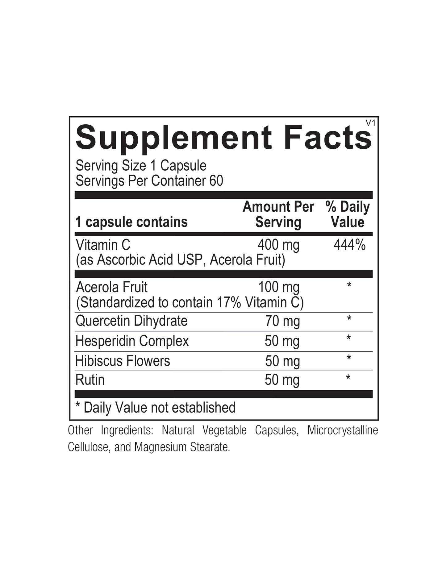 Ortho Molecular, C-Flav, 60 Capsules UPC 615033001117 | HiLife Vitamins
