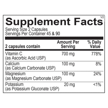 Ortho Molecular, Buffered C Capsules, 90 Capsules UPC 615033001124 | Hilife Vitamins