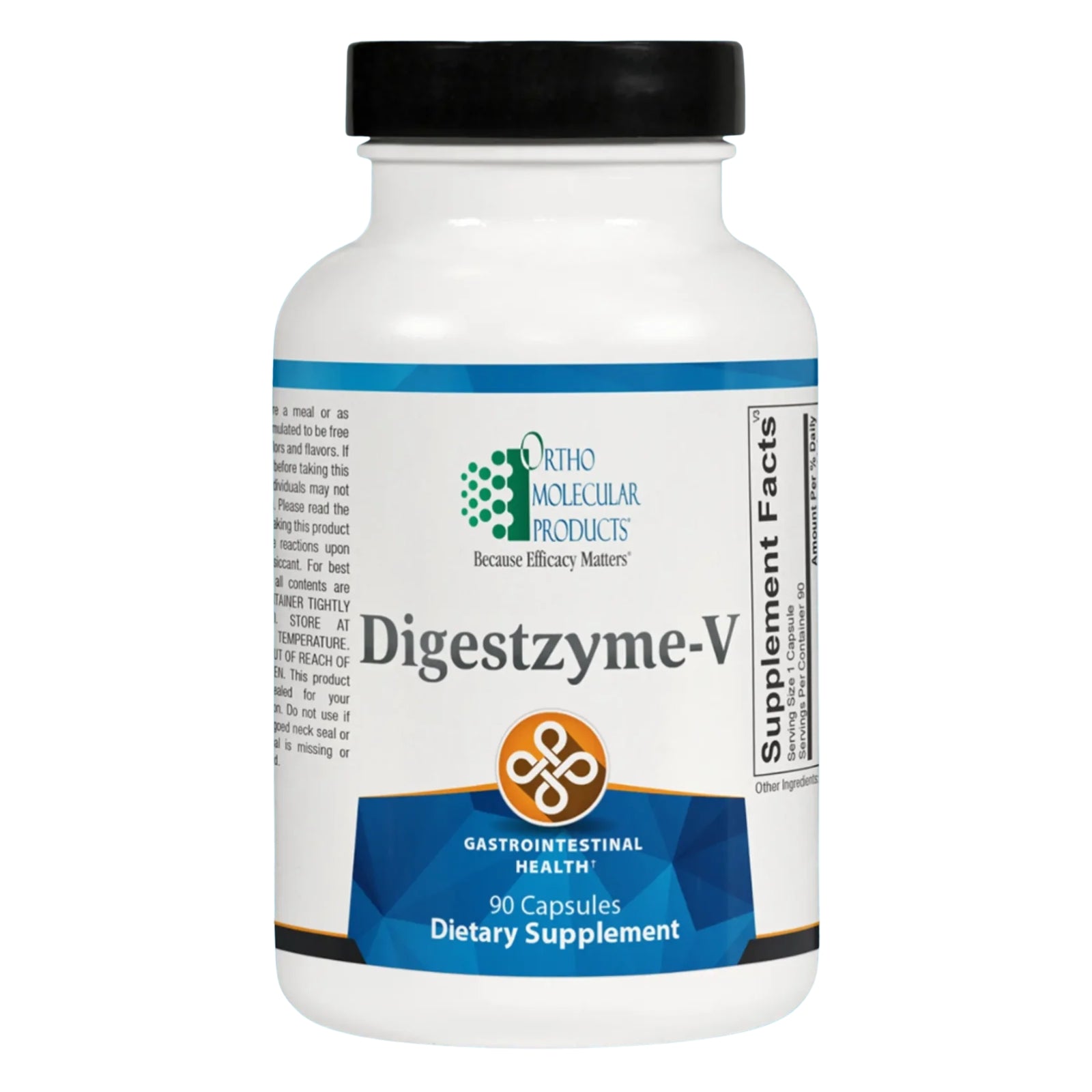 Ortho Molecular, Digestzyme-V, 90 Capsules UPC 615033001285 | Hilife Vitamins