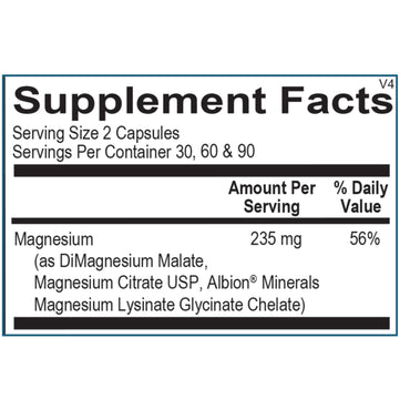 Ortho Molecular, Reacted Magnesium, 60 Capsules UPC 615033002503 | Hilife Vitamins